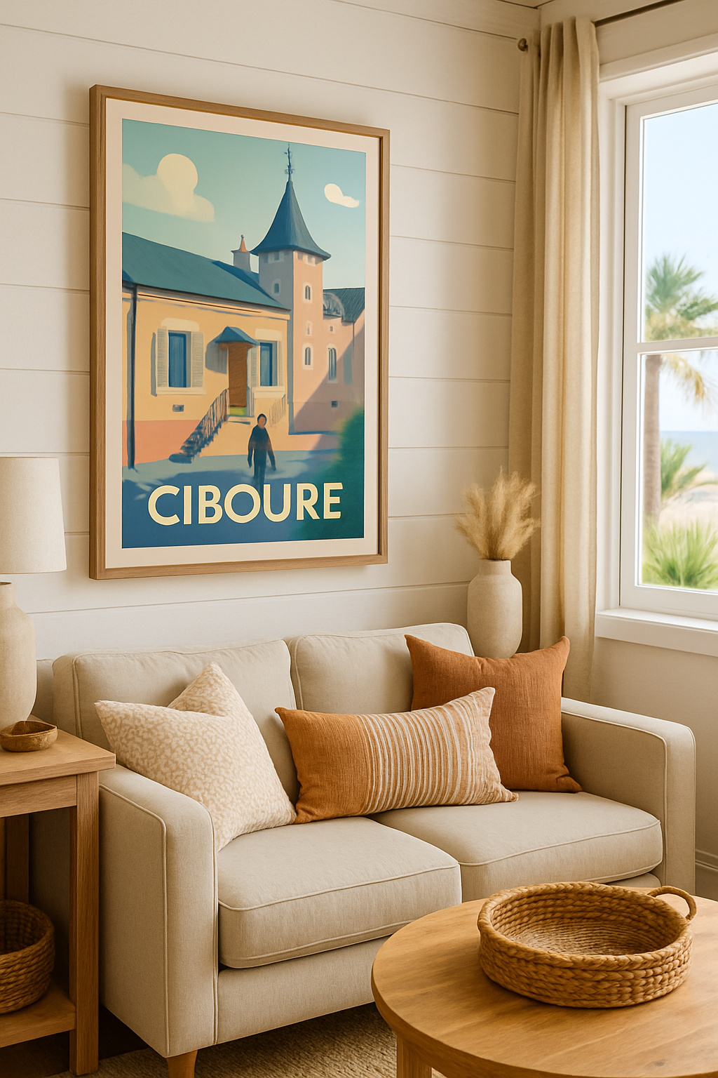 Pyrénées-Atlantiques France Affiche de Ciboure - Charme et sérénité basque