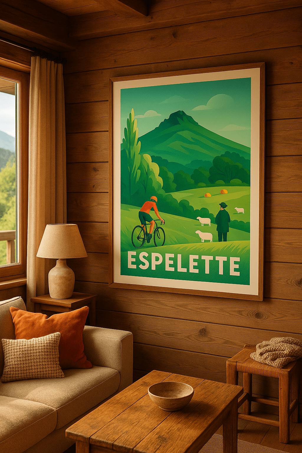 Pyrénées-Atlantiques France Affiche de Espelette - Entre nature et traditions basques