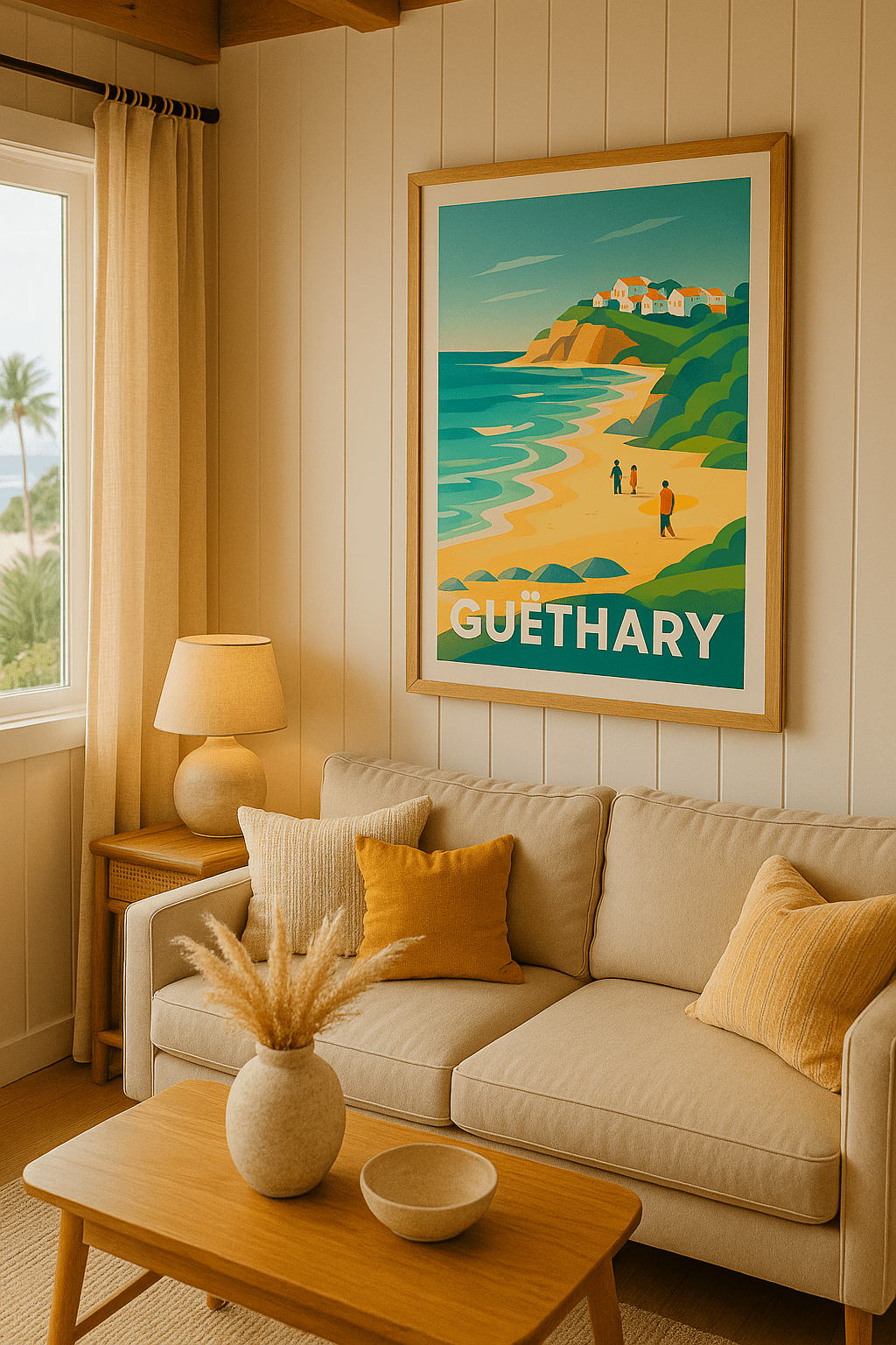 Affiche Guëthary — L'élégance côtière basque · poster d'art de Guëthary