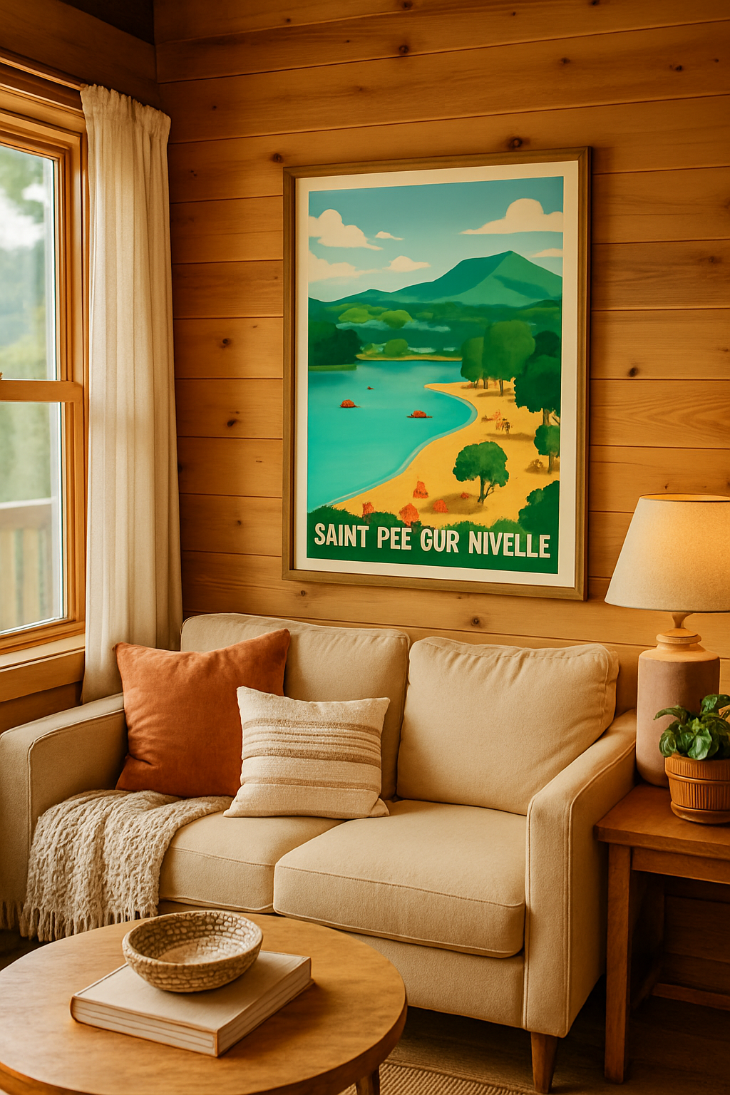 Affiche Saint-Pée-sur-Nivelle — Évasion naturelle au bord de l'eau · poster d'art de Saint-Pée-sur-Nivelle