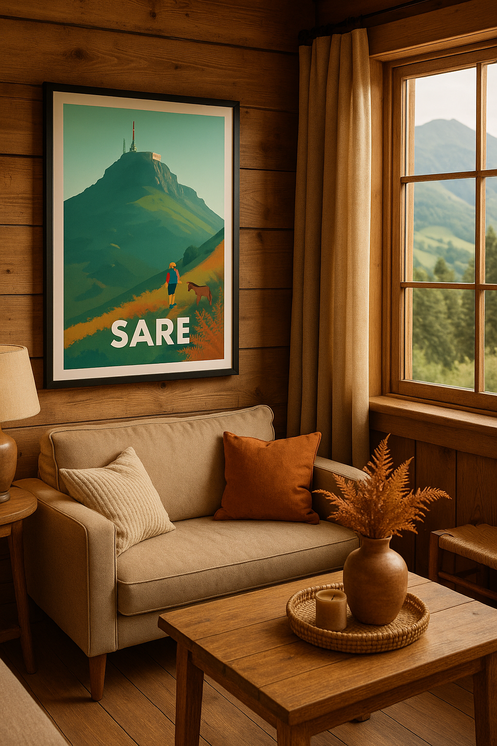 Pyrénées-Atlantiques France Affiche de Sare - Escapade Nature au Pays Basque