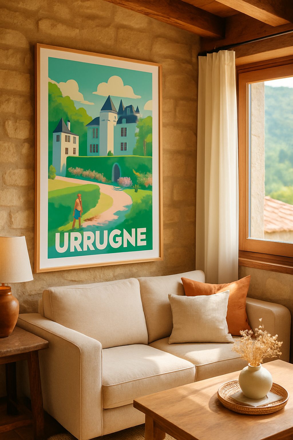 Pyrénées-Atlantiques France Affiche de Urrugne - Charme et sérénité basque