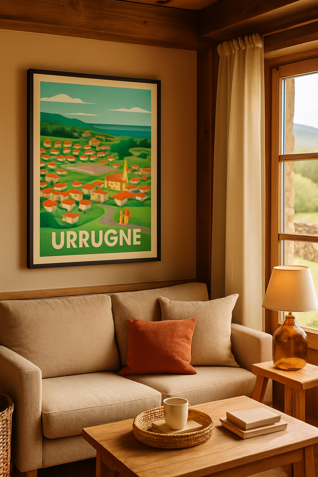 Affiche Urrugne — Village Basque et nature préservée · poster d'art de Urrugne