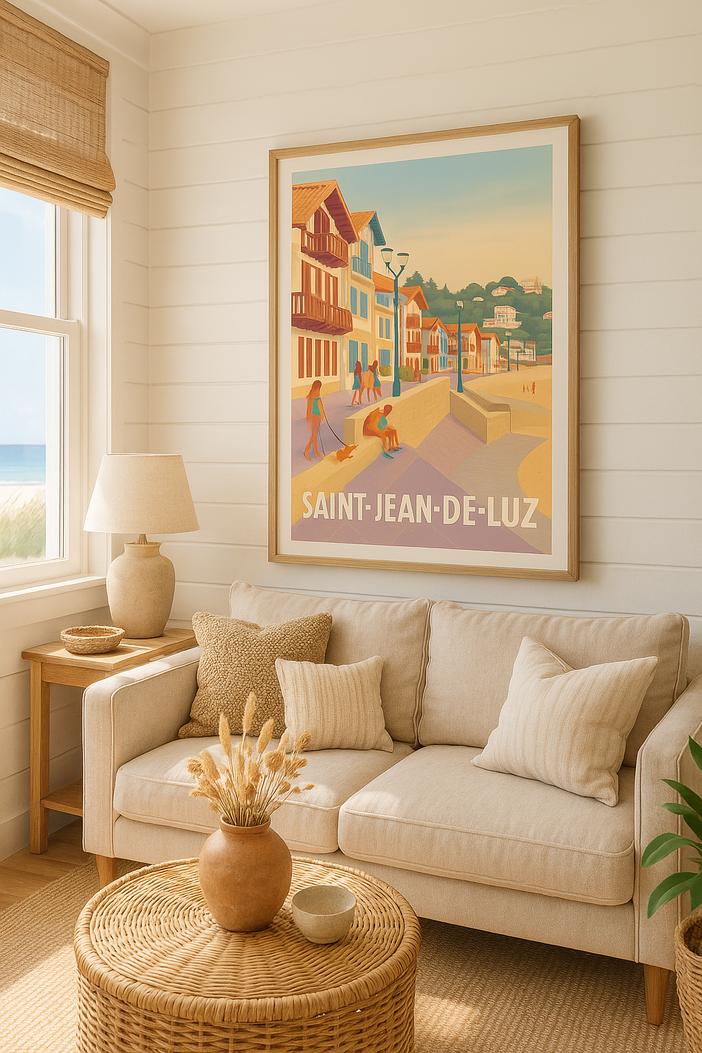 Pyrénées-Atlantiques France Affiche Saint-Jean-de-Luz - Balade en douceur sur la côte basque