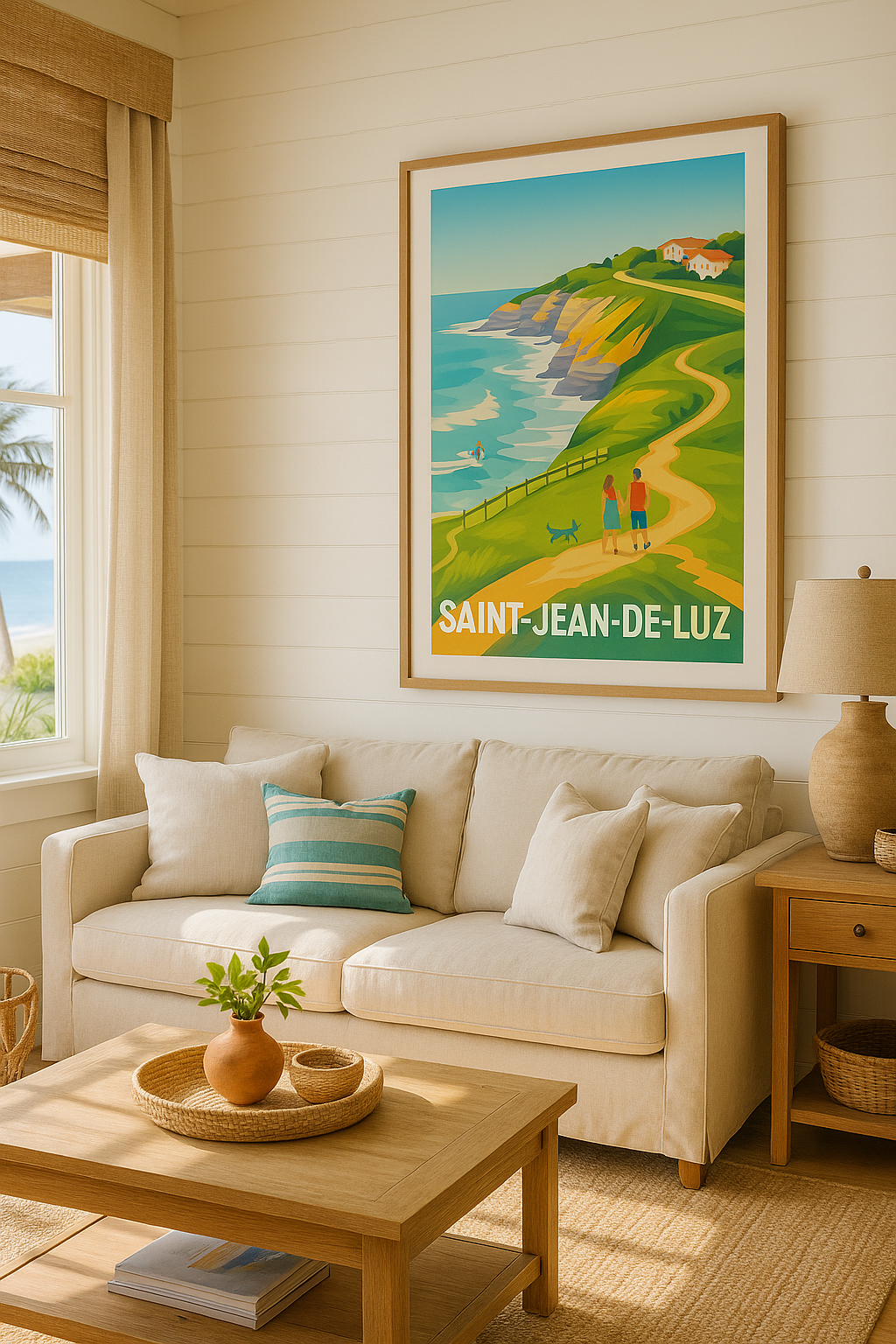 Affiche Saint-Jean-de-Luz — Échappée Belle en Bord de Mer · poster d'art de Saint-Jean-de-Luz