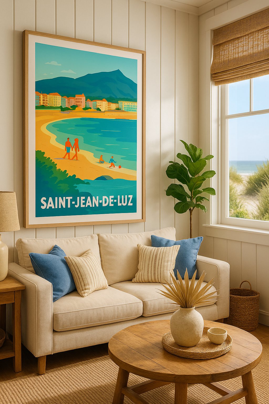 Affiche Saint-Jean-de-Luz — L'évasion balnéaire basque · poster d'art de Saint-Jean-de-Luz