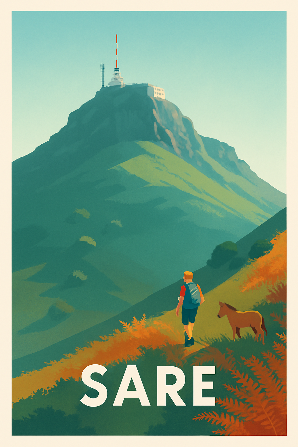 Pyrénées-Atlantiques France Pas de Cadre / 20 × 30cm Affiche de Sare - Escapade Nature au Pays Basque