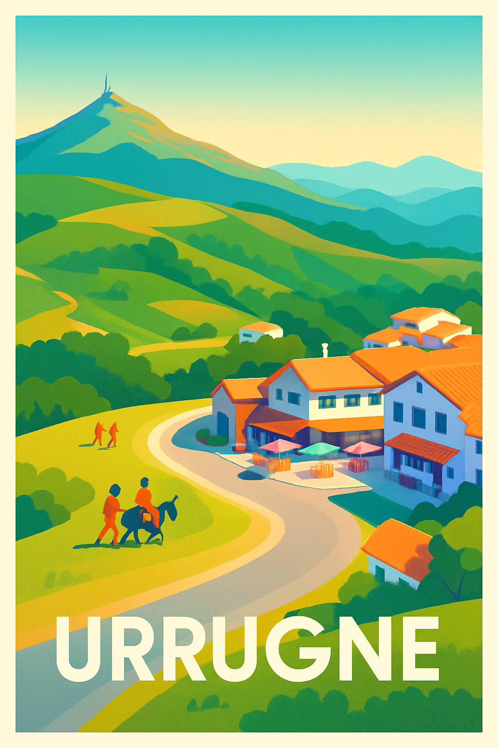 Affiche Urrugne — Élégance et nature au cœur du Pays Basque · poster d'art de Urrugne