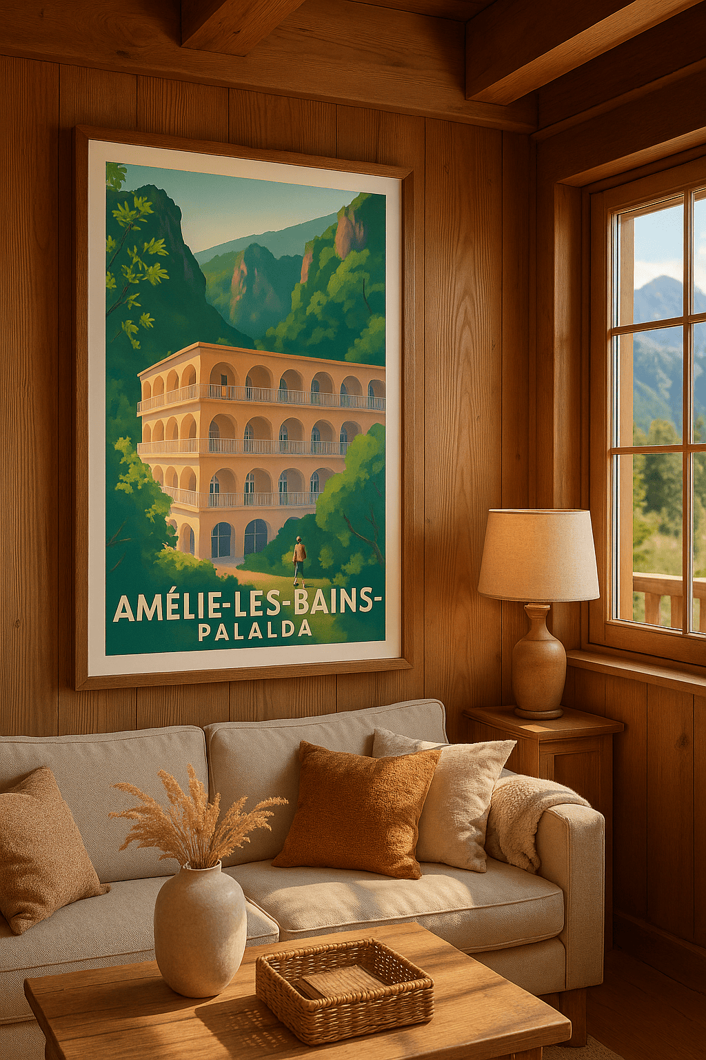 Affiche Amélie-les-Bains — Découvrez le charme de Palalda · poster d'art de Amélie-les-Bains