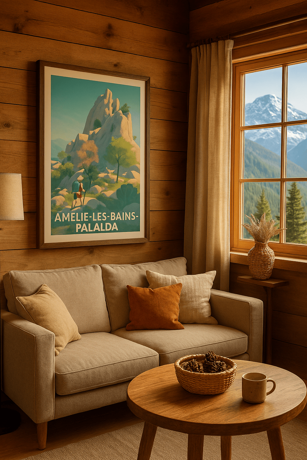 Pyrénées-Orientales France Affiche de Amélie-les-Bains-Palalda - Évasion nature au cœur des montagnes