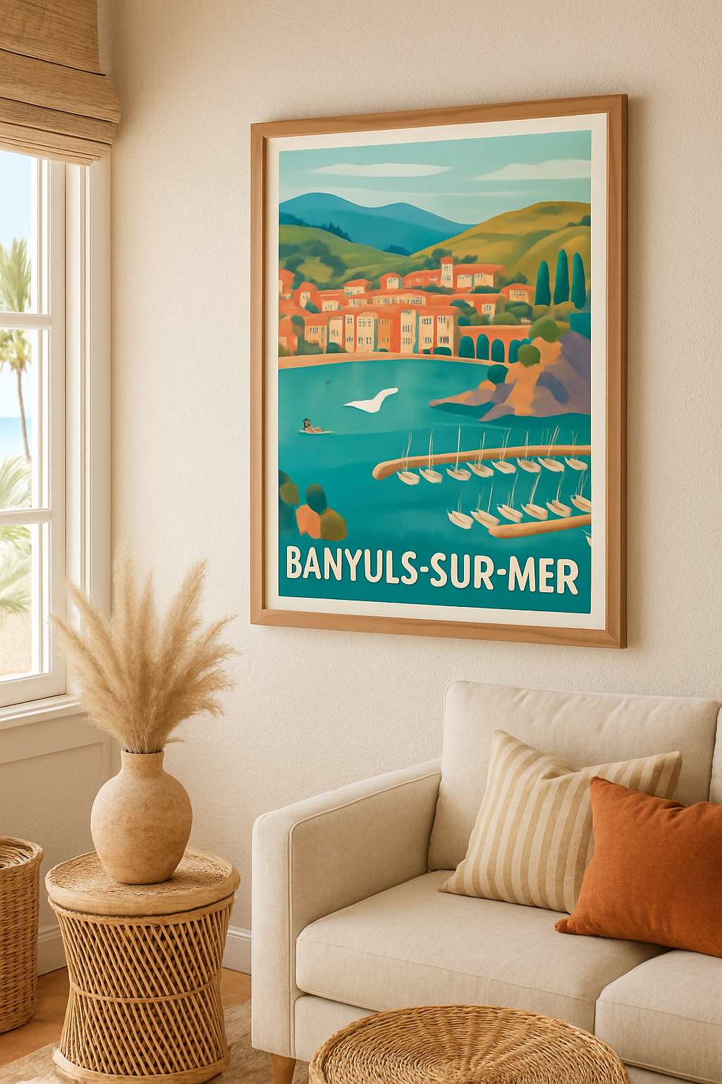 Pyrénées-Orientales France Affiche de Banyuls-sur-Mer - Évasion en Méditerranée