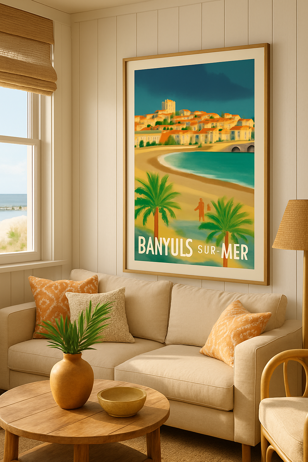 Affiche Banyuls-sur-Mer — L'élégance balnéaire Méditerranéenne · poster d'art de Banyuls-sur-Mer