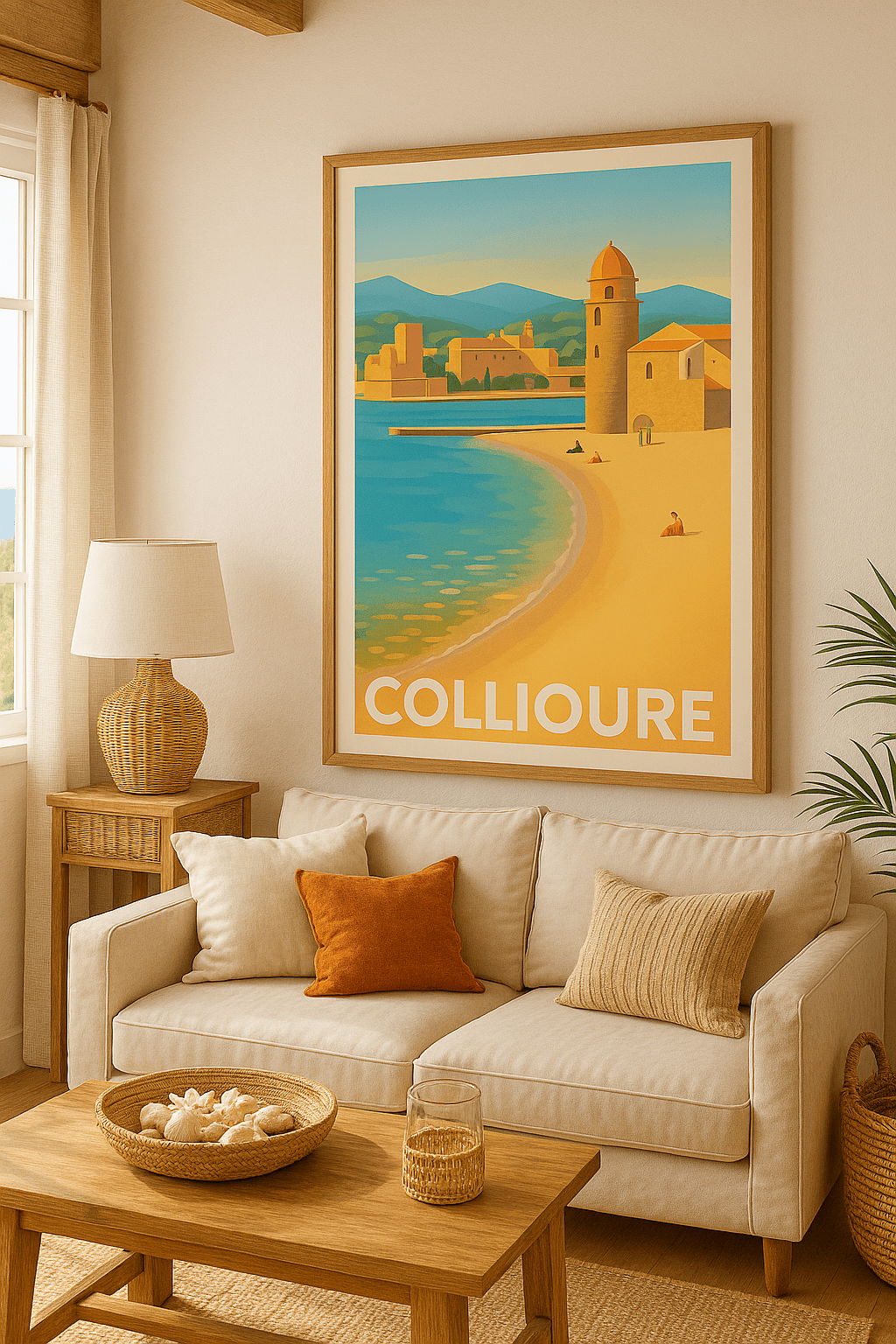 Affiche Collioure — Escapade ensoleillée au bord de la Méditerranée · poster d'art de Collioure
