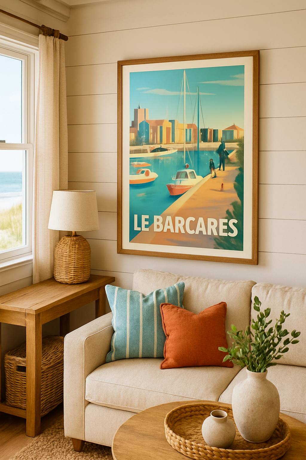 Affiche Le Barcarès — Charme et douceur du port méditerranéen · poster d'art de Le Barcarès