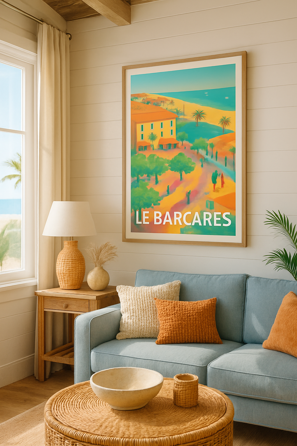 Affiche Le Barcarès — Escapade ensoleillée au bord de la Méditerranée · poster d'art de Le Barcarès