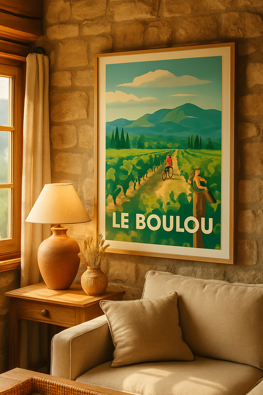 Affiche Le Boulou — L'évasion au cœur des vignes ensoleillées · poster d'art de Le Boulou