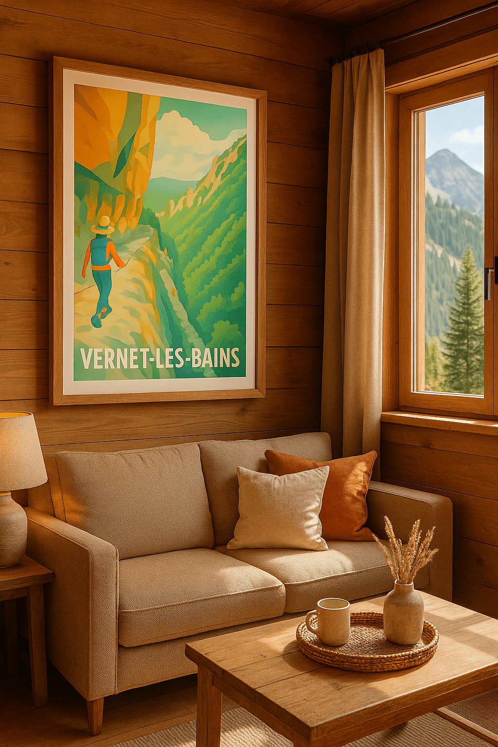 Affiche Vernet-les-Bains — L'appel de la nature préservée · poster d'art de Vernet-les-Bains