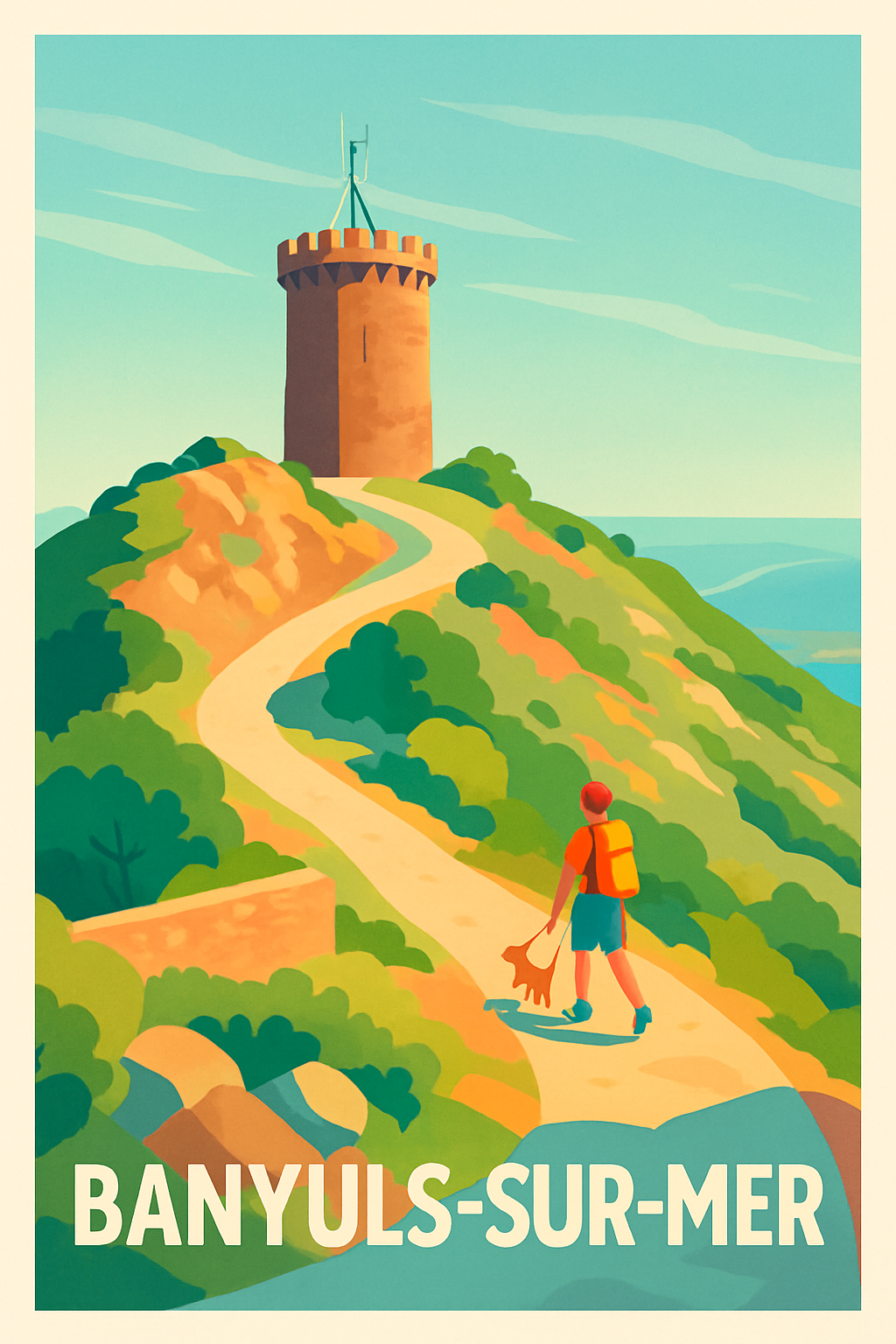 Affiche Banyuls-sur-Mer — L’appel de la nature et du littoral · poster d'art de Banyuls-sur-Mer
