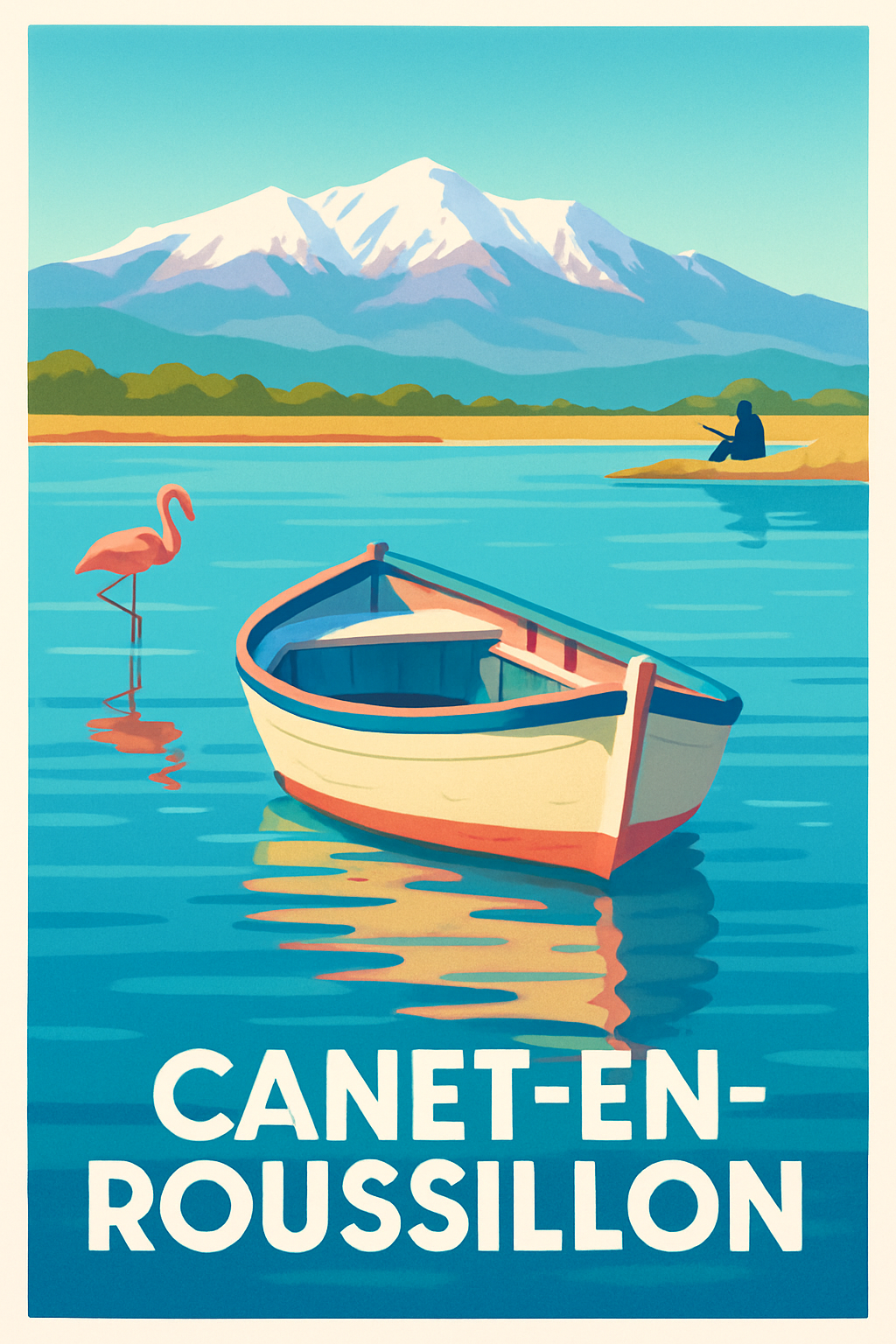 Affiche Canet-en-Roussillon — Évasion au bord de l'eau · poster d'art de Canet-en-Roussillon