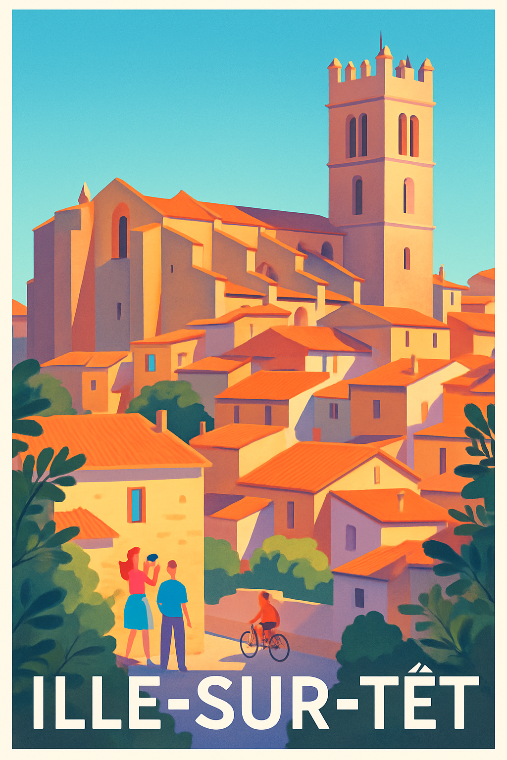 Affiche Ille-sur-Têt — Charme méridional et douceur de vivre · poster d'art de Ille-sur-Têt