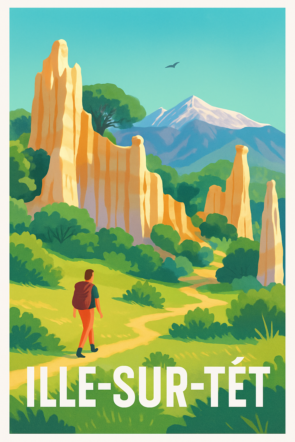 Affiche Ille-sur-Têt — La magie des Orgues et randonnées nature · poster d'art de Ille-sur-Têt