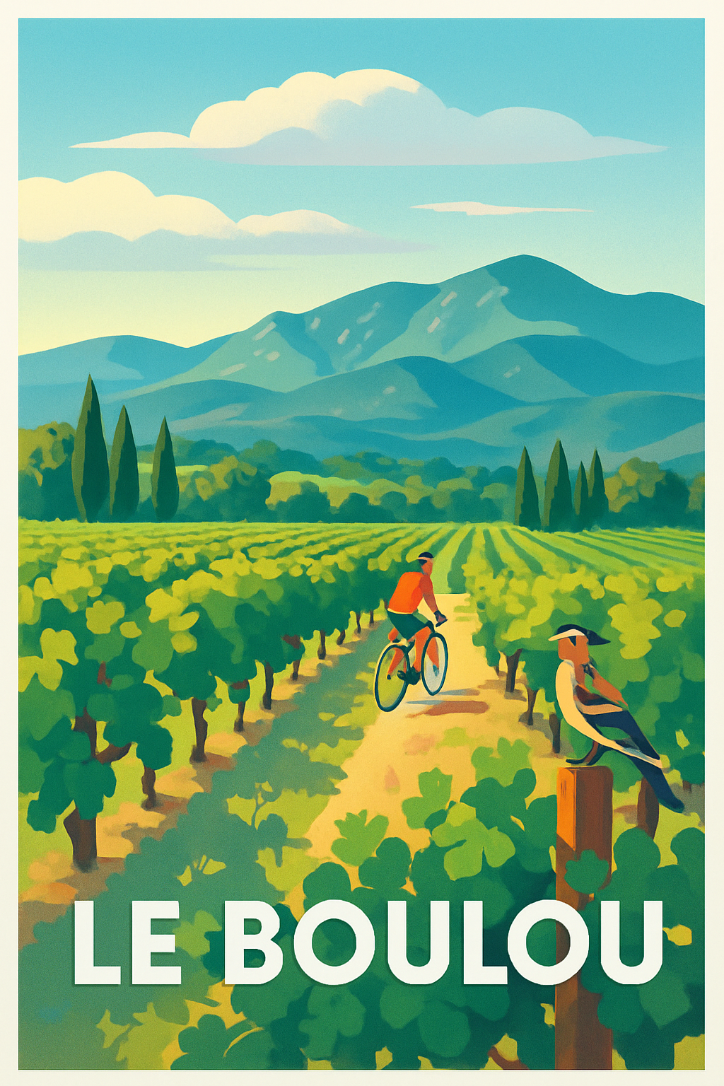 Affiche Le Boulou — L'évasion au cœur des vignes ensoleillées · poster d'art de Le Boulou