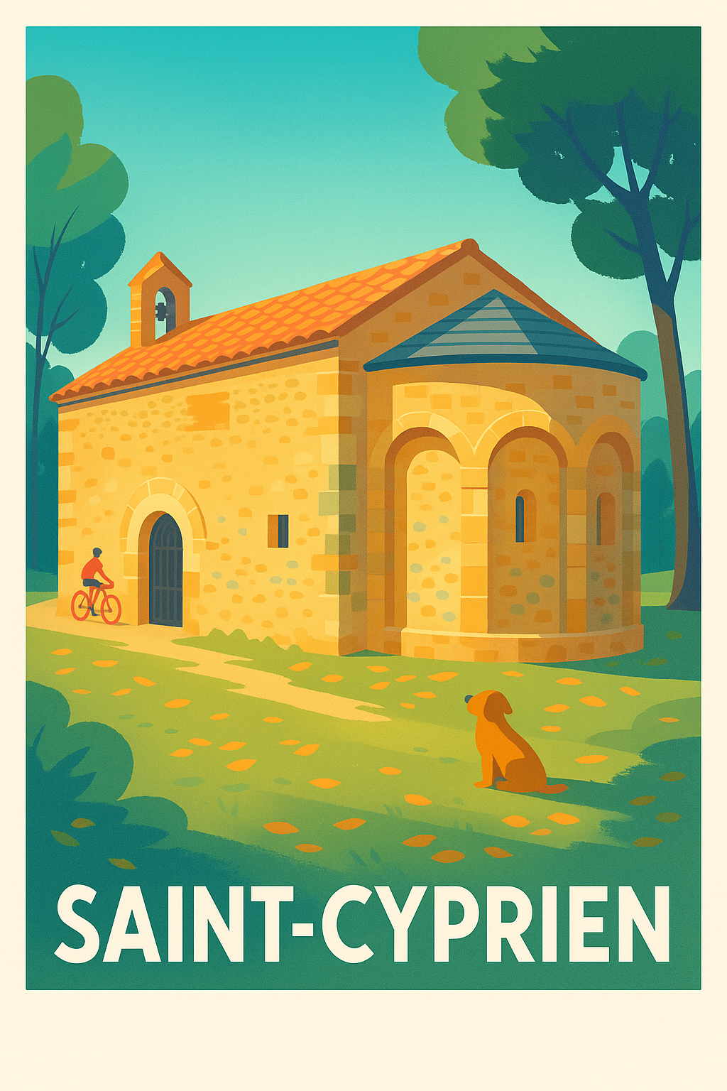 Affiche Saint-Cyprien — Charme et Sérénité au Cœur du Patrimoine · poster d'art de Saint-Cyprien