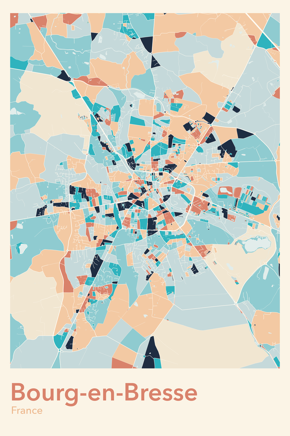 Plan de Bourg-en-Bresse - Carte personnalisée