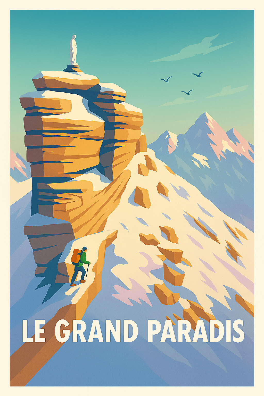 Affiche Le Grand Paradis — Aventure et sommets majestueux · poster d'art de Le Grand Paradis