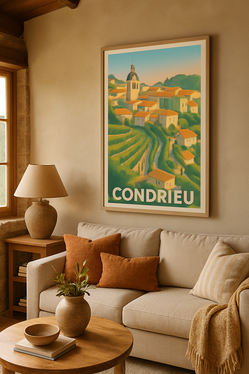 Rhône France Affiche de Condrieu - Charme et douceur de la vallée du Rhône