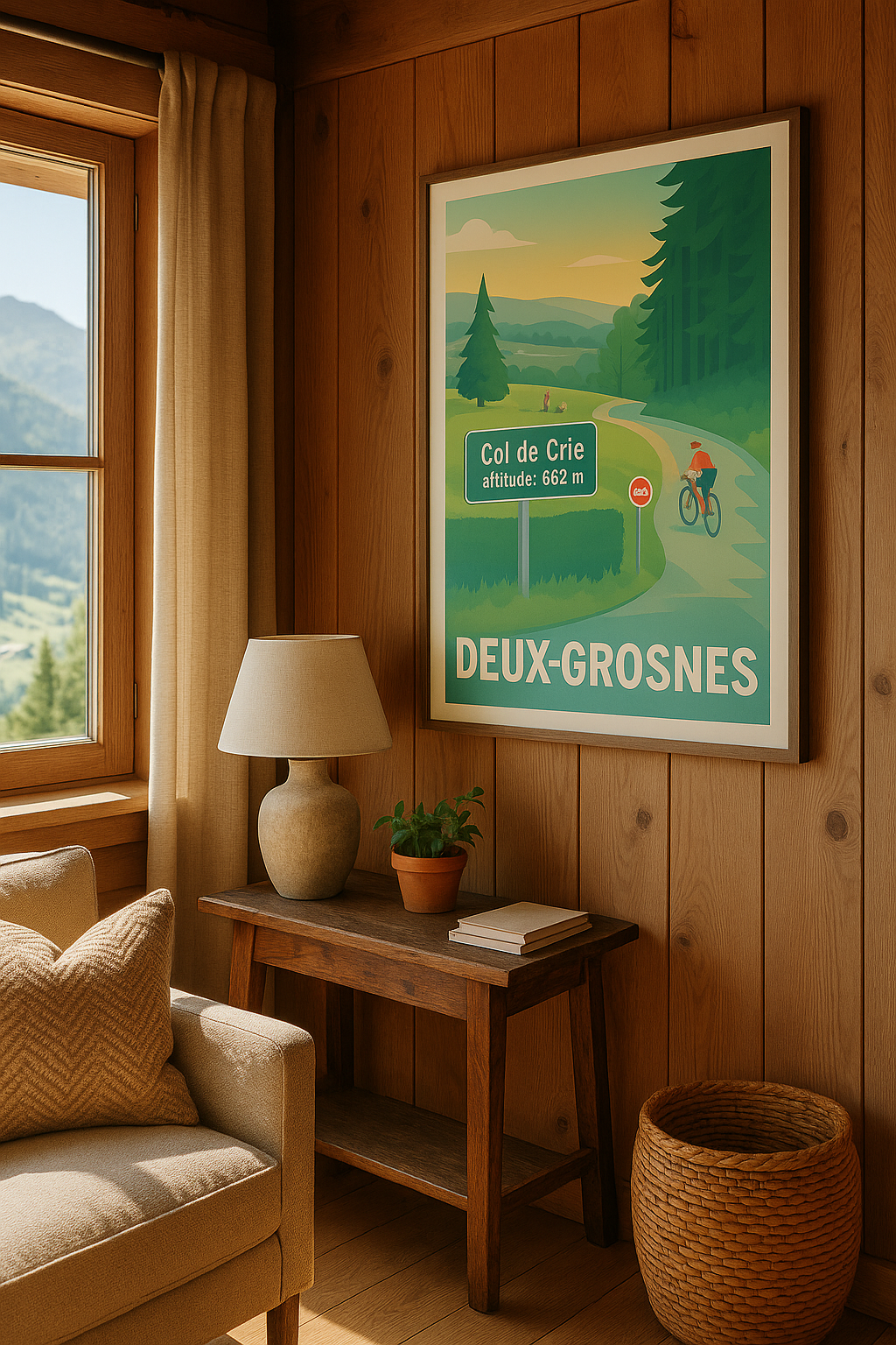 Rhône France Affiche de Deux-Grosnes - Une balade paisible entre histoire et nature