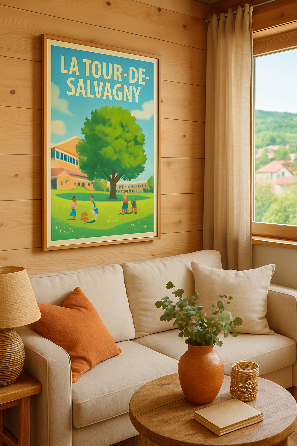 Rhône France Affiche de La Tour-de-Salvagny - Une journée ensoleillée au parc