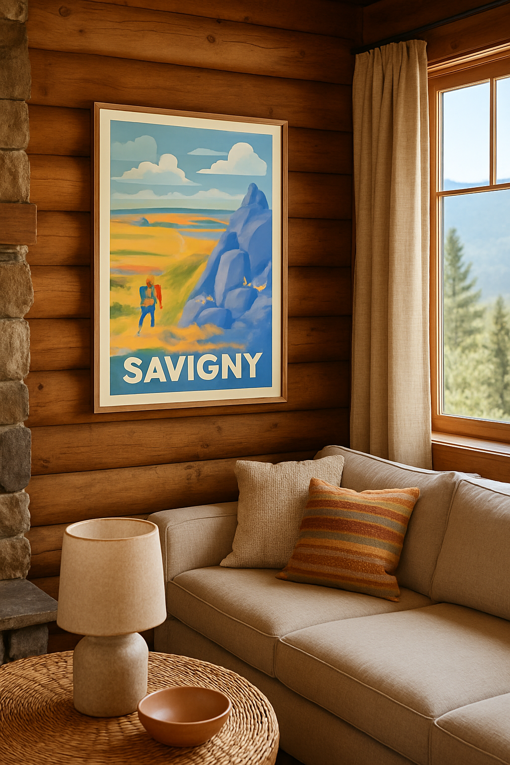 Rhône France Affiche de Savigny - L'appel de la nature sauvage