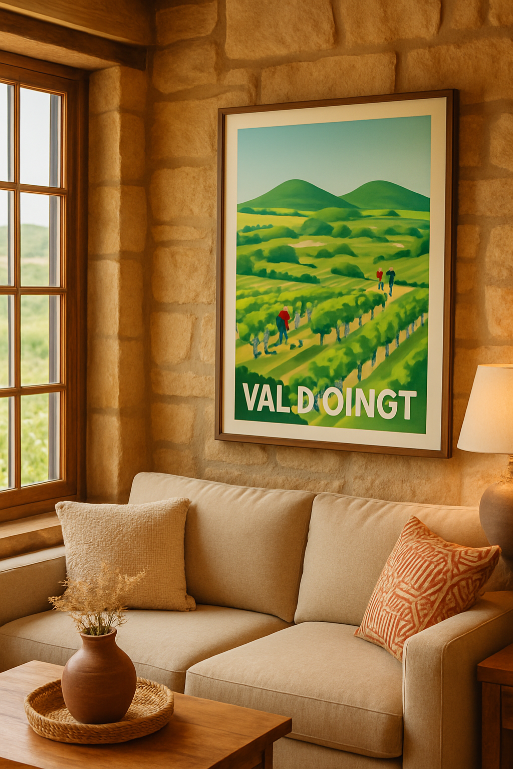 Rhône France Affiche de Val d'Oingt - Escapade nature et douceur de vivre