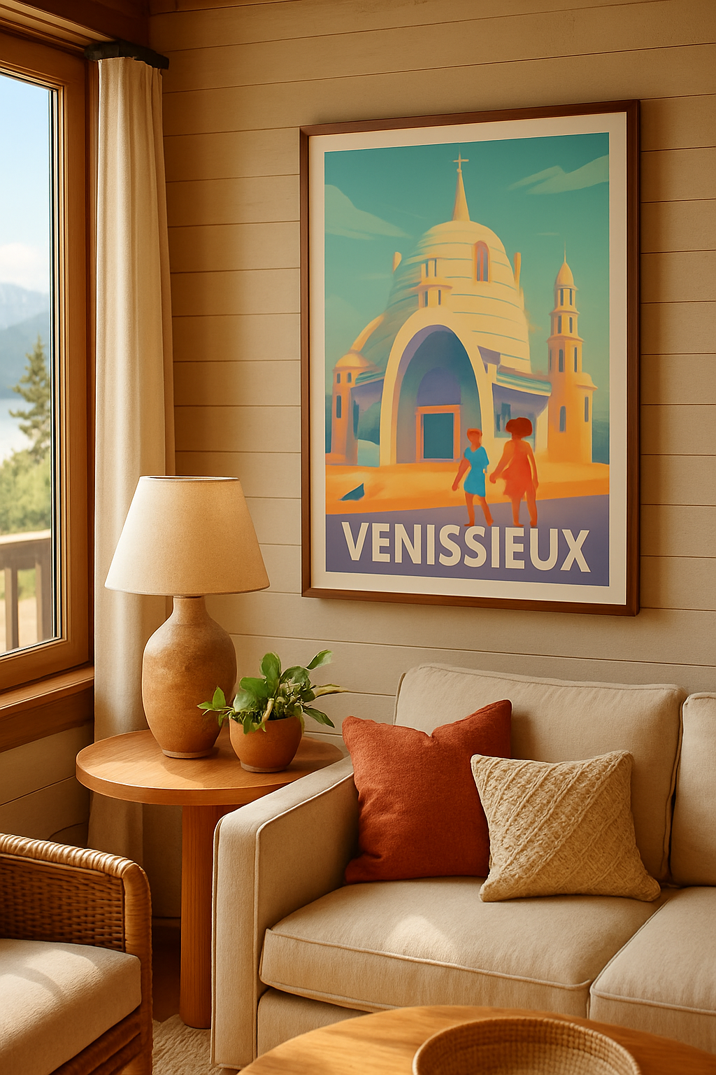 Rhône France Affiche de Vénissieux - Splendeur architecturale et douceur de vivre