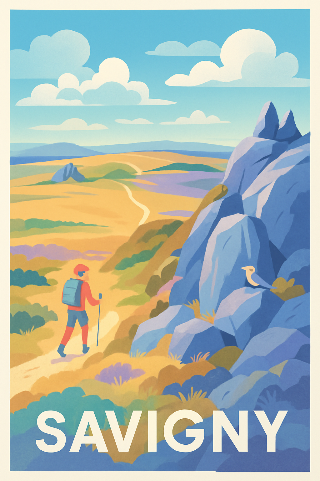 Rhône France Pas de Cadre / 20 × 30cm Affiche de Savigny - L'appel de la nature sauvage