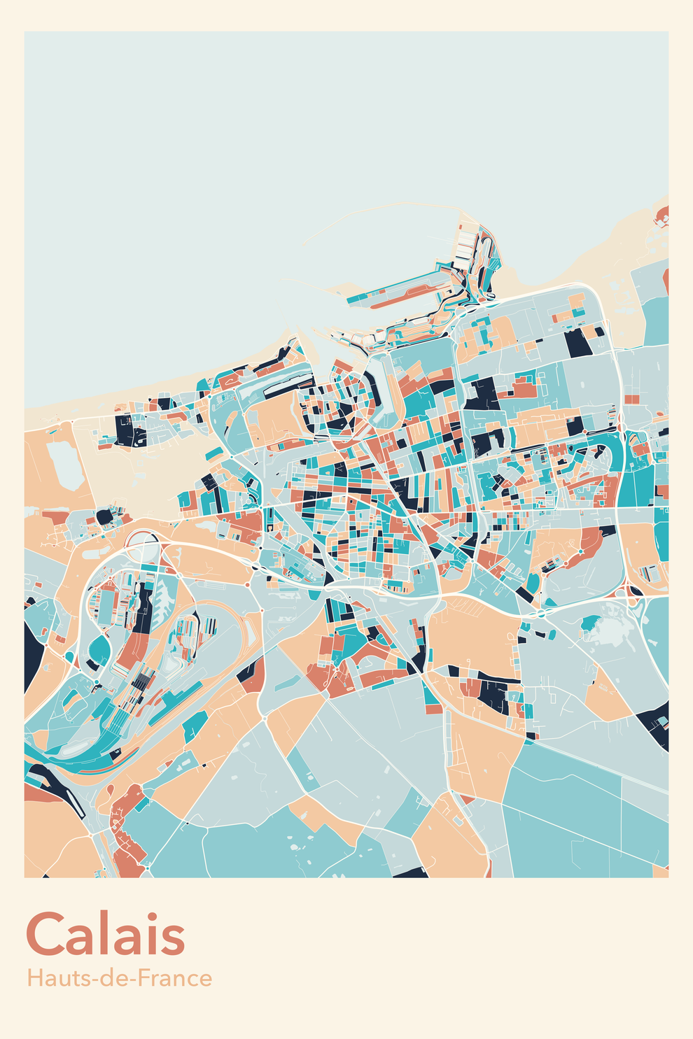 Plan de Calais - Carte personnalisée
