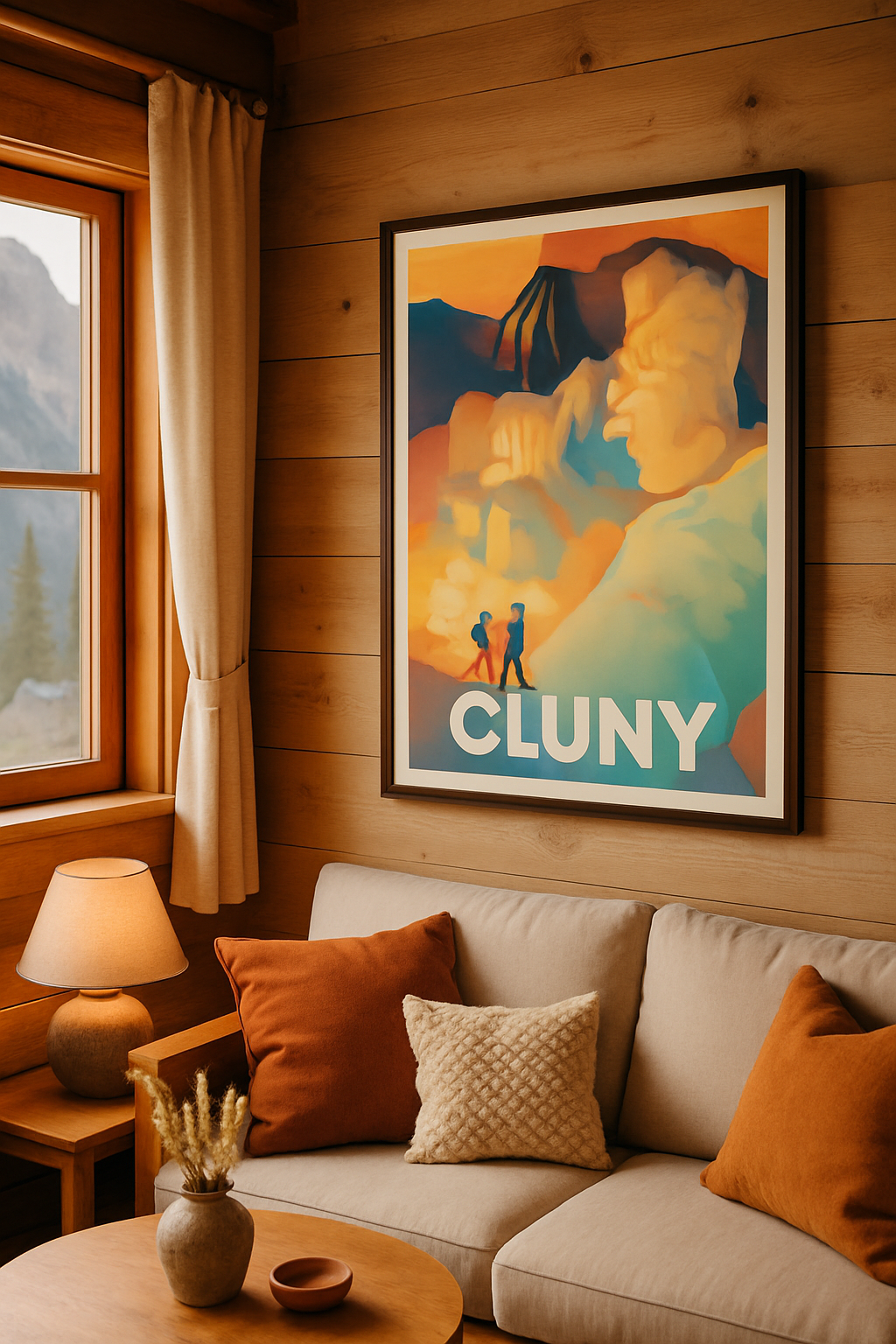 Saône-et-Loire France Affiche de Cluny - Exploration et merveilles souterraines