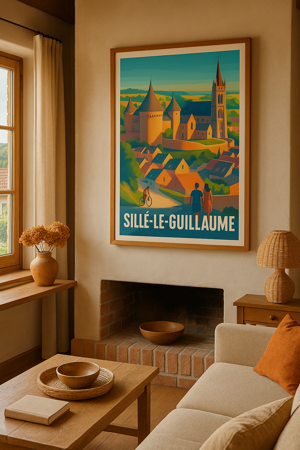 Sarthe France Affiche de Sille-le-Guillaume - Charme médiéval et douceur normande