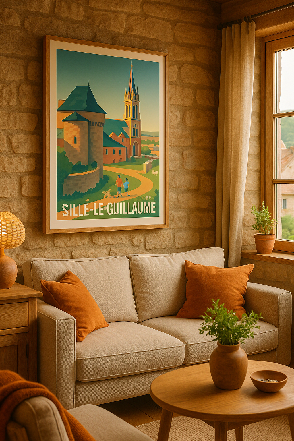 Sarthe France Affiche de Sillé-le-Guillaume - Une balade pleine de charme entre histoire et nature