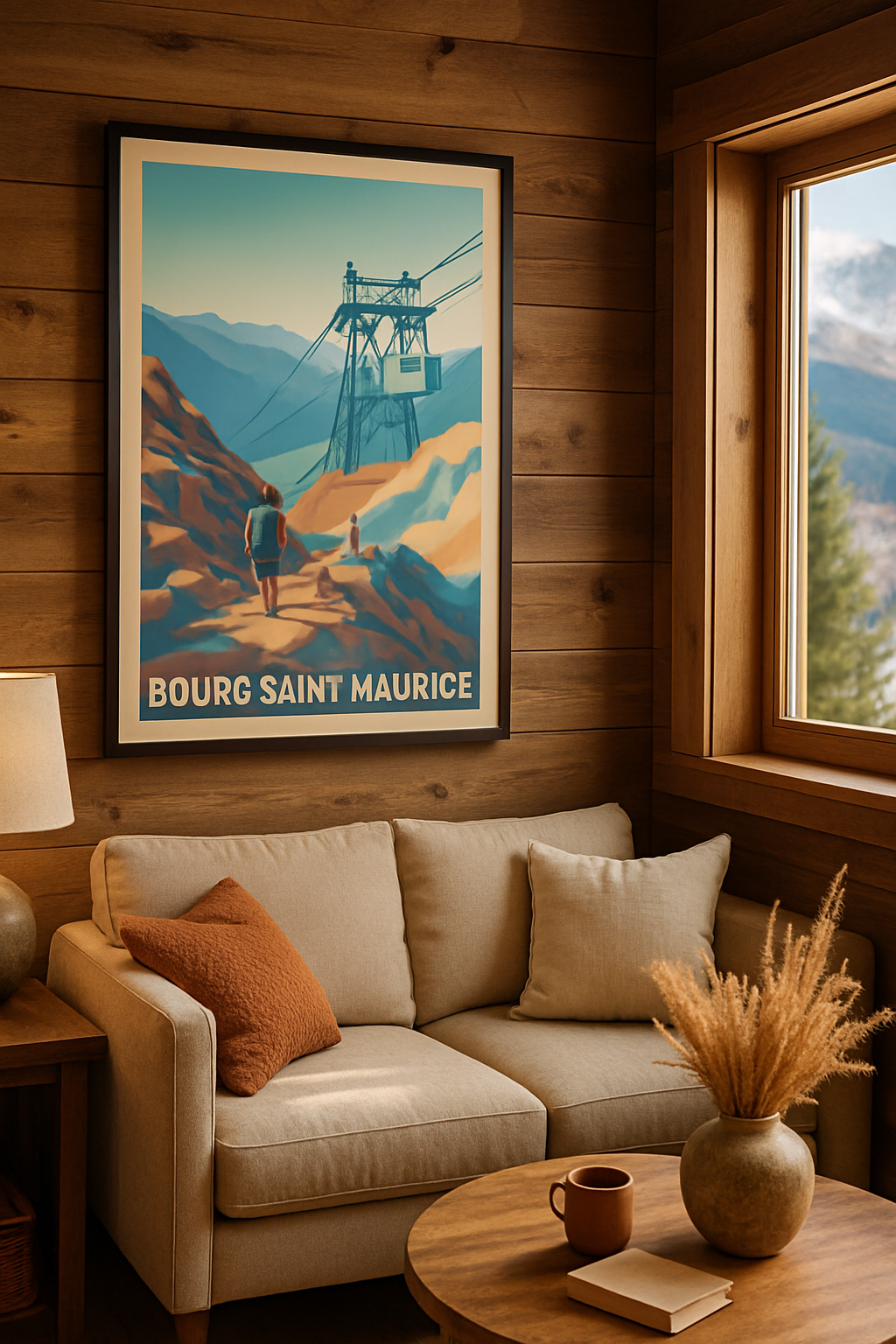 Affiche Bourg-Saint-Maurice — Escapade Montagnarde Authentique · poster d'art de Bourg-Saint-Maurice