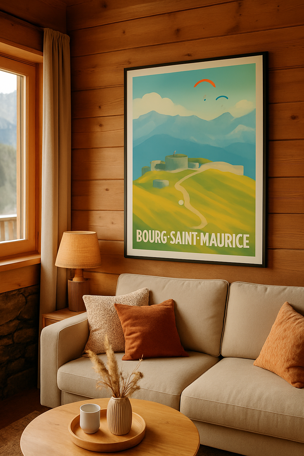 Affiche Bourg-Saint-Maurice — Évasion et nature en altitude · poster d'art de Bourg-Saint-Maurice