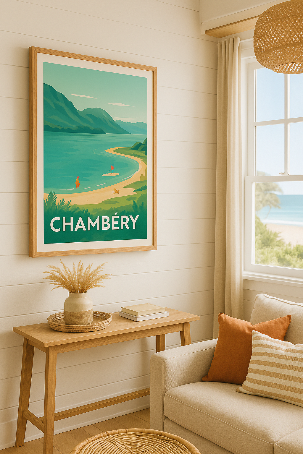 Savoie France Affiche de Chambéry - Évasion nature au bord du lac