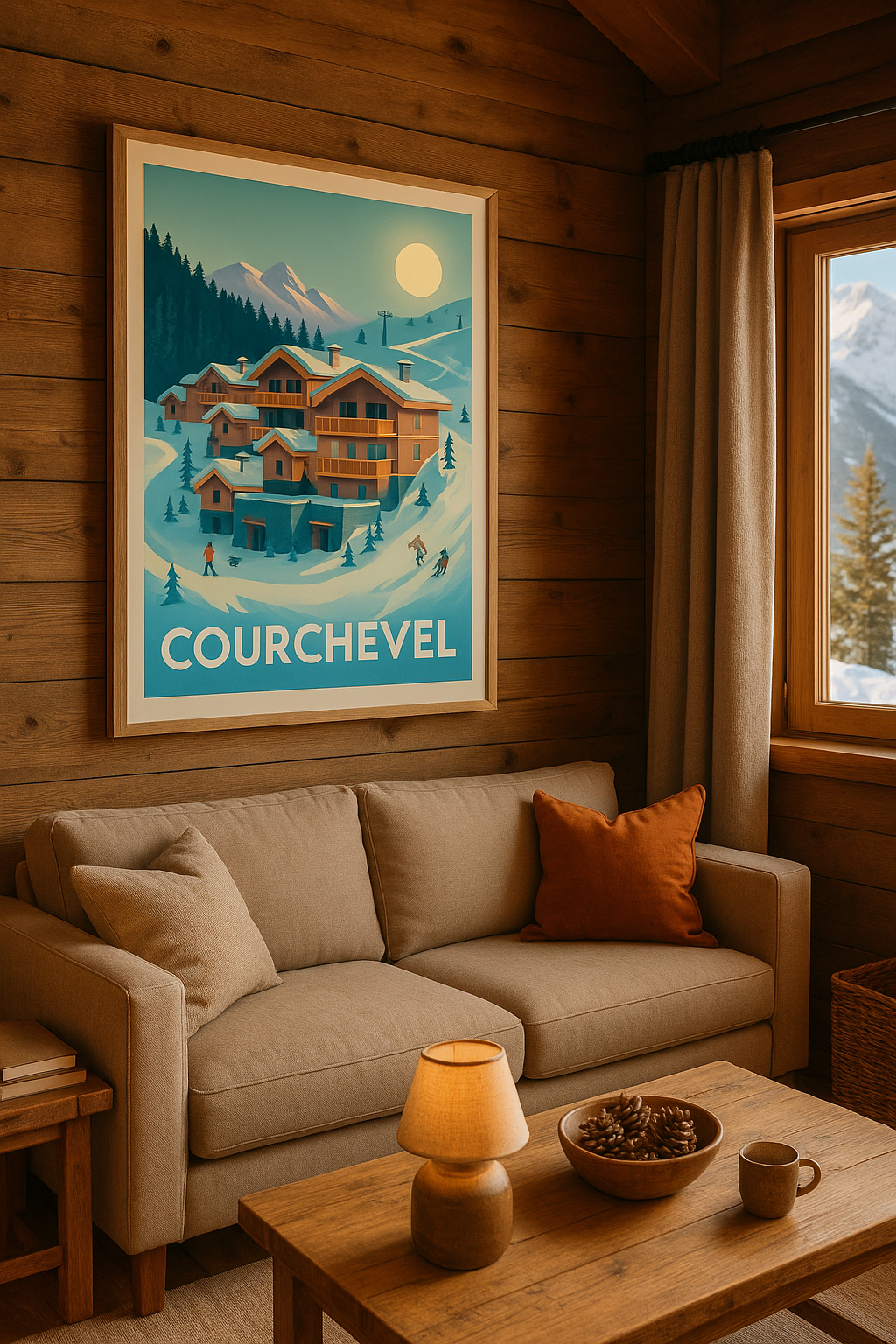 Affiche Courchevel — L'élégance hivernale au cœur des Alpes · poster d'art de Courchevel
