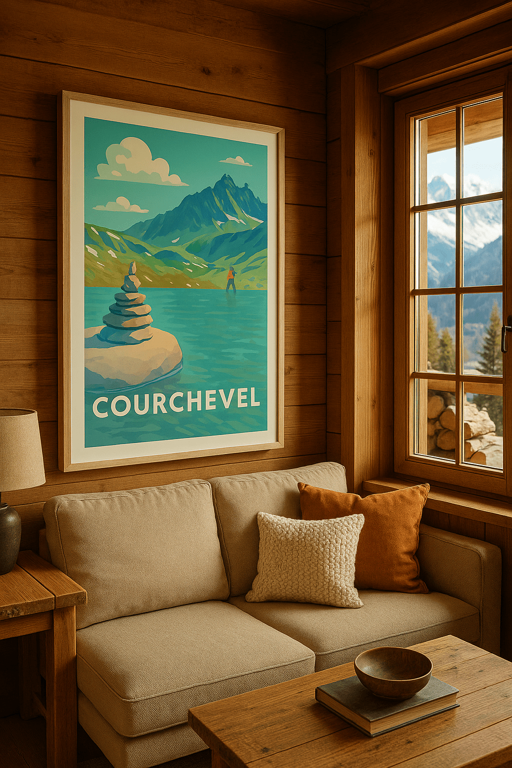 Savoie France Affiche de Courchevel - L'élégance paisible des Alpes