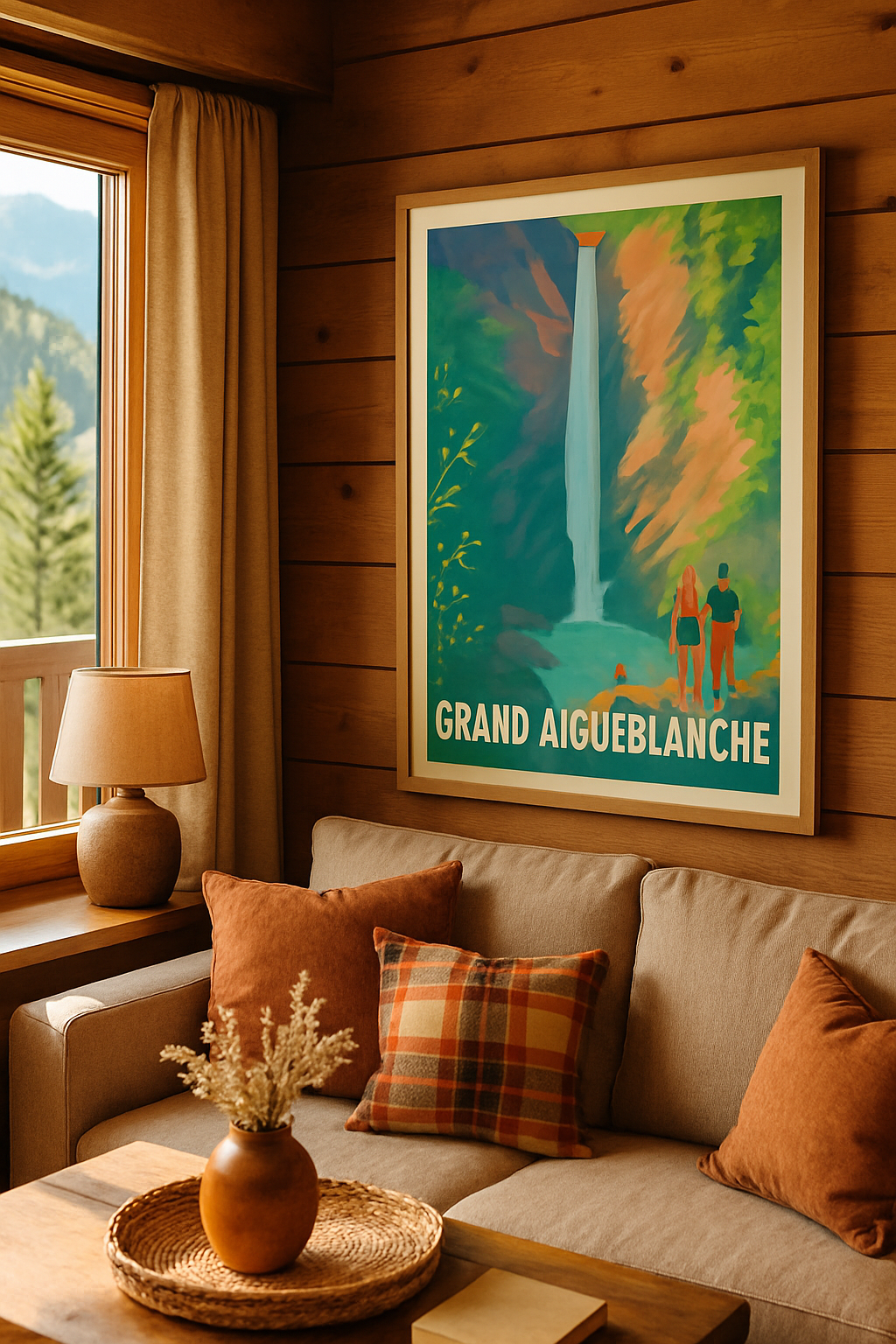 Savoie France Affiche de Grand-Aigueblanche - L'émerveillement de la cascade