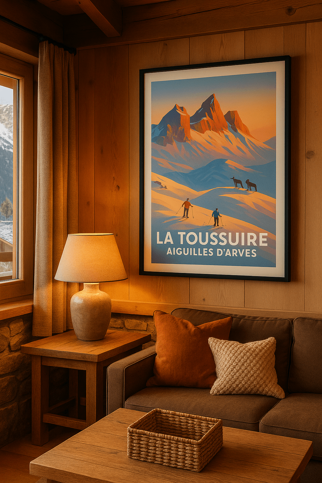 Savoie France Affiche de La Toussuire - Évasion alpine au cœur des Aiguilles d'Arves