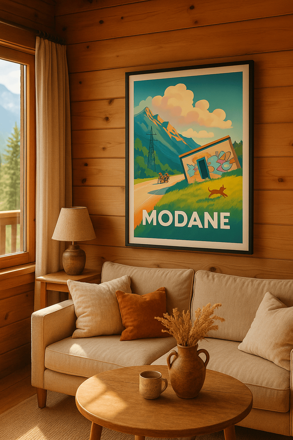 Savoie France Affiche de Modane - L'appel des montagnes et de la nature