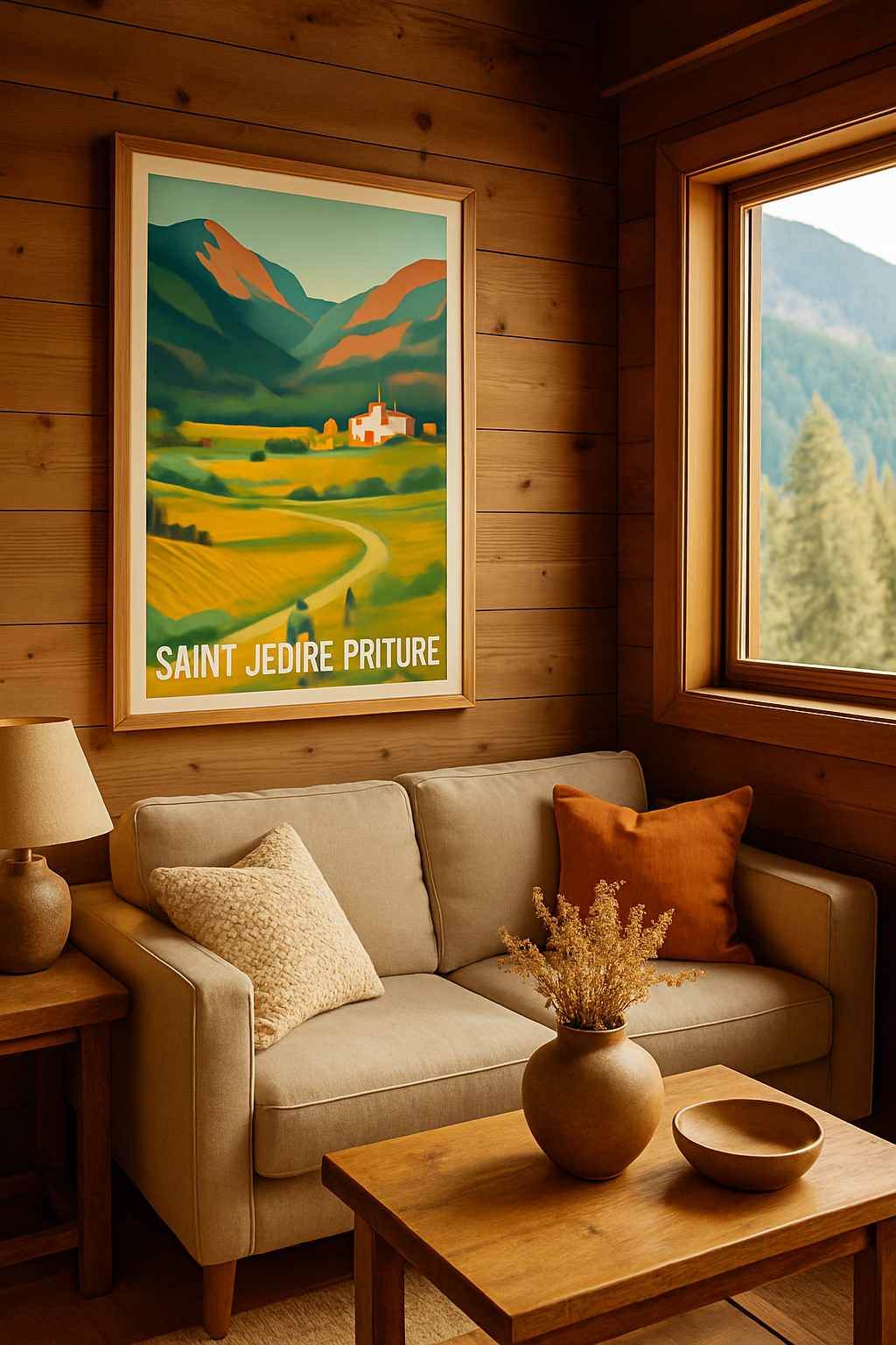 Savoie France Affiche de Saint-Jeoire-Prieuré - Évasion champêtre en vélo