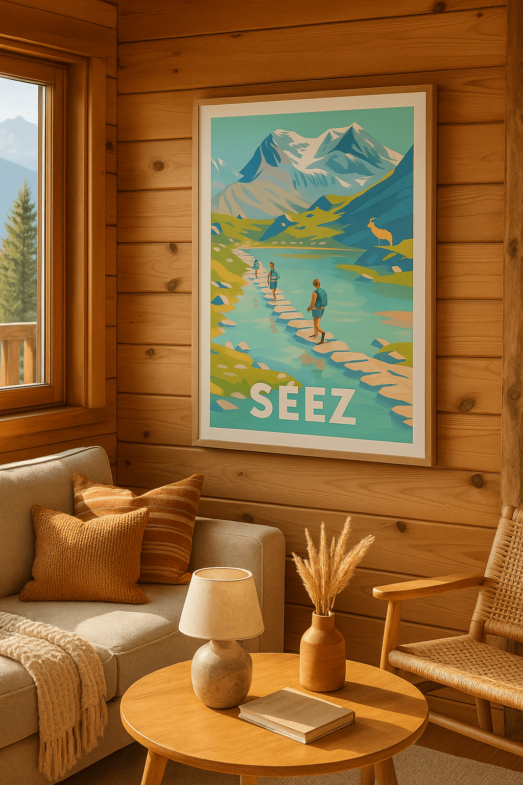 Savoie France Affiche de Séez - Escapade nature au cœur des Alpes